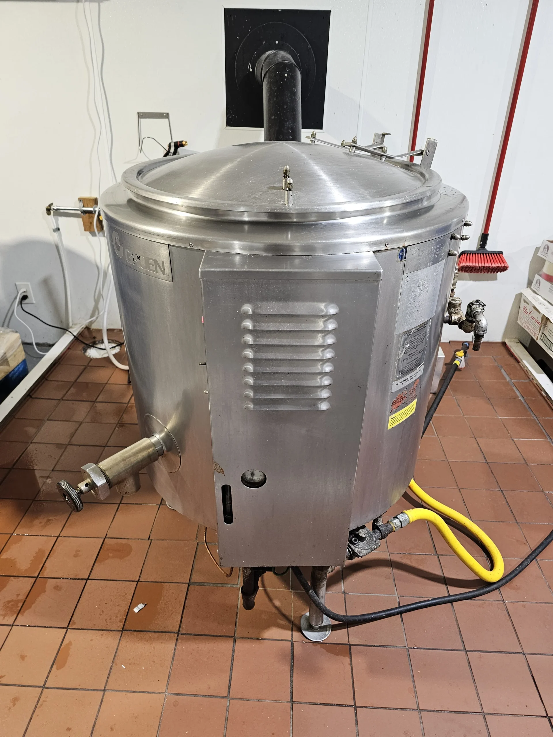 40-gallon Groen steam-jacketed kettle