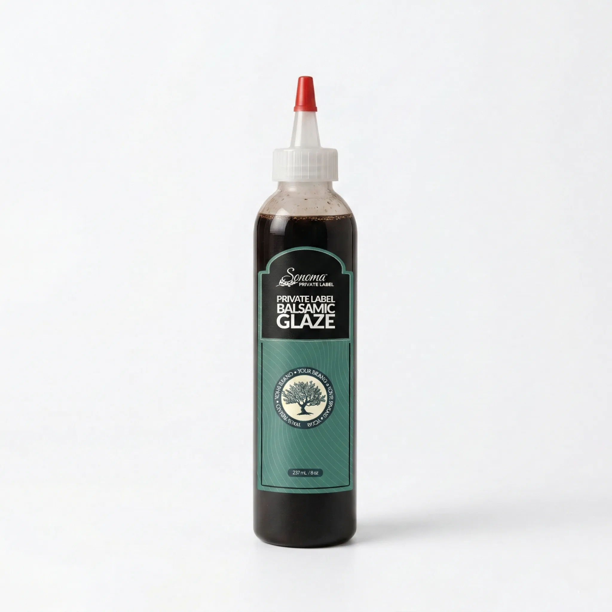 Private label balsamic glaze bottles