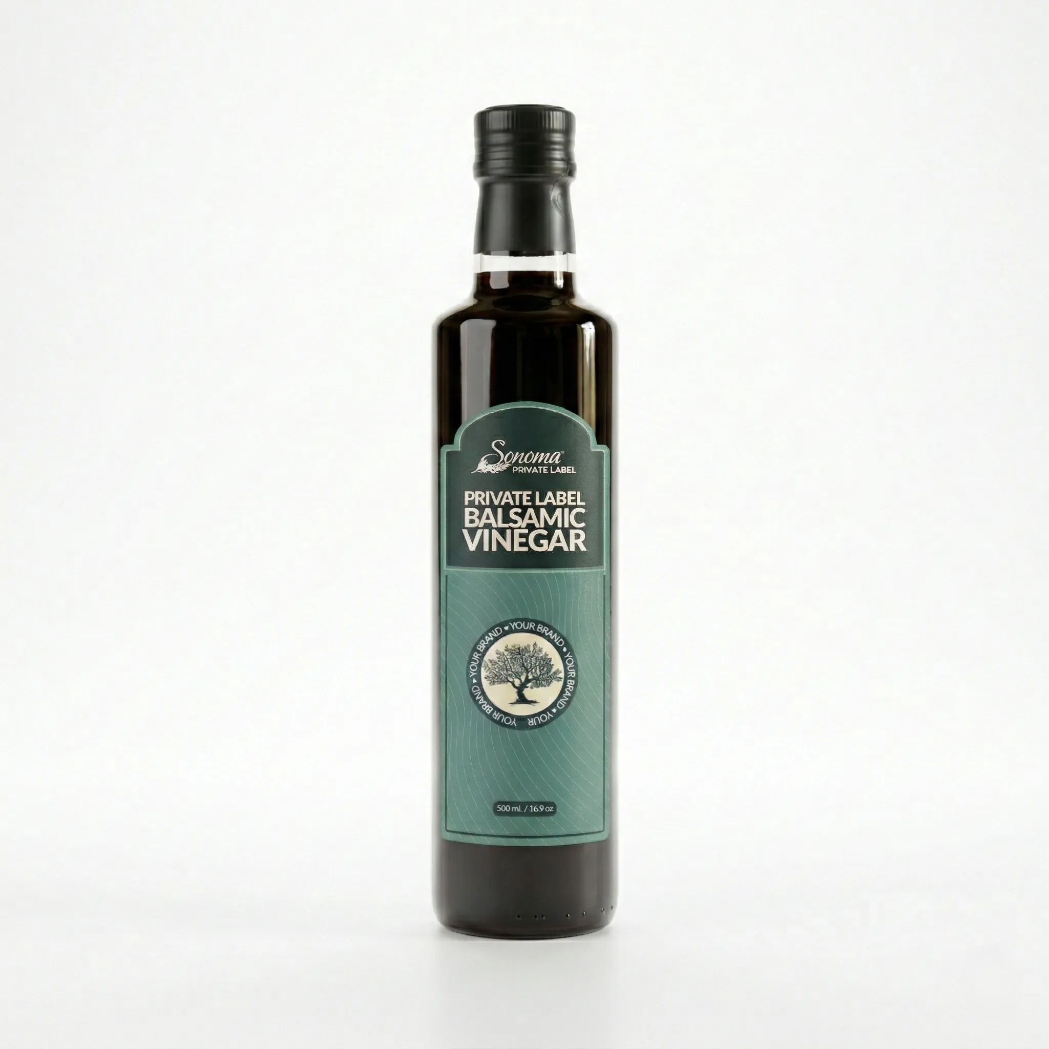 Private label balsamic vinegar bottles