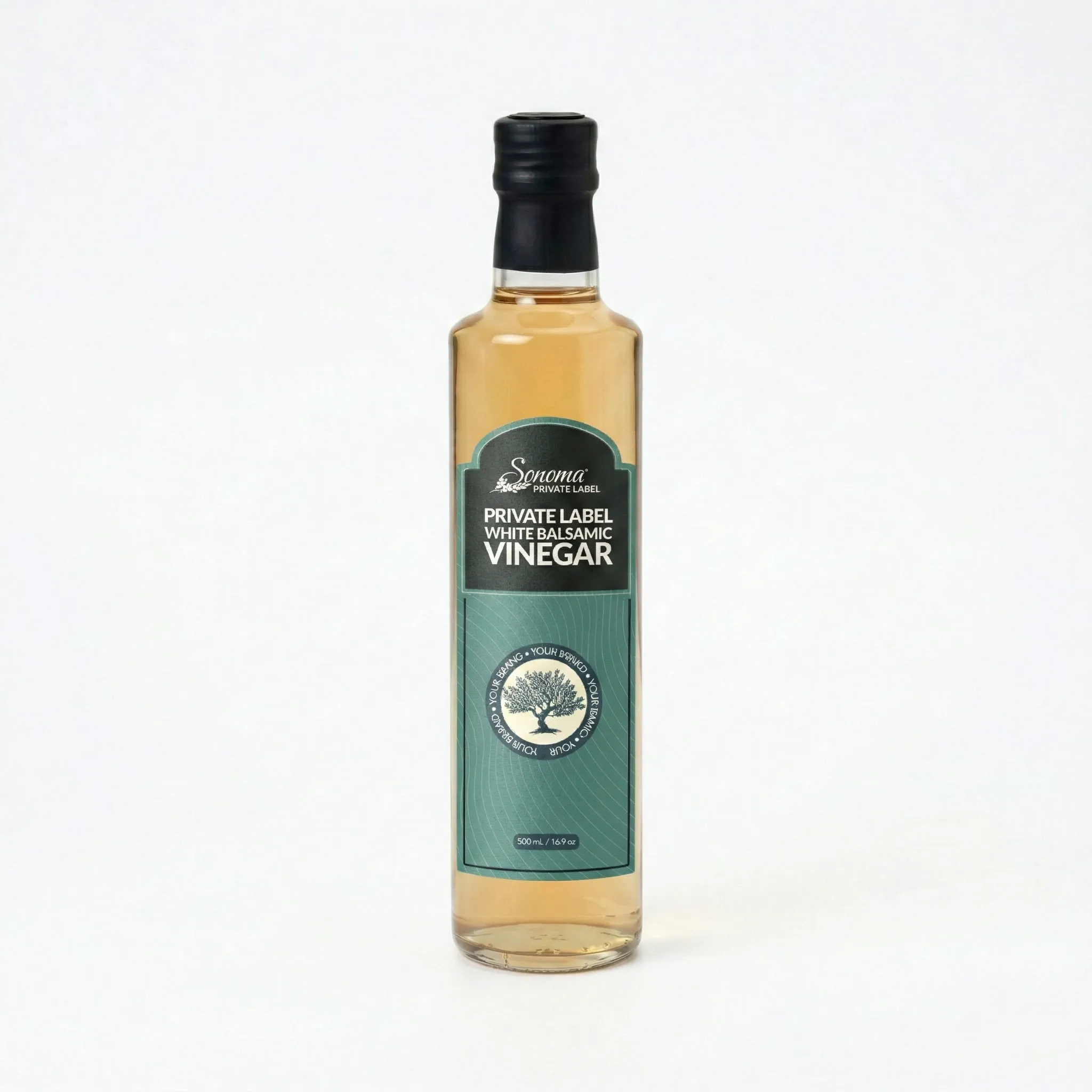 Private label white balsamic bottles